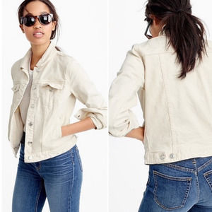 J. Crew Ecru Wash Denim Jacket (Size XS)